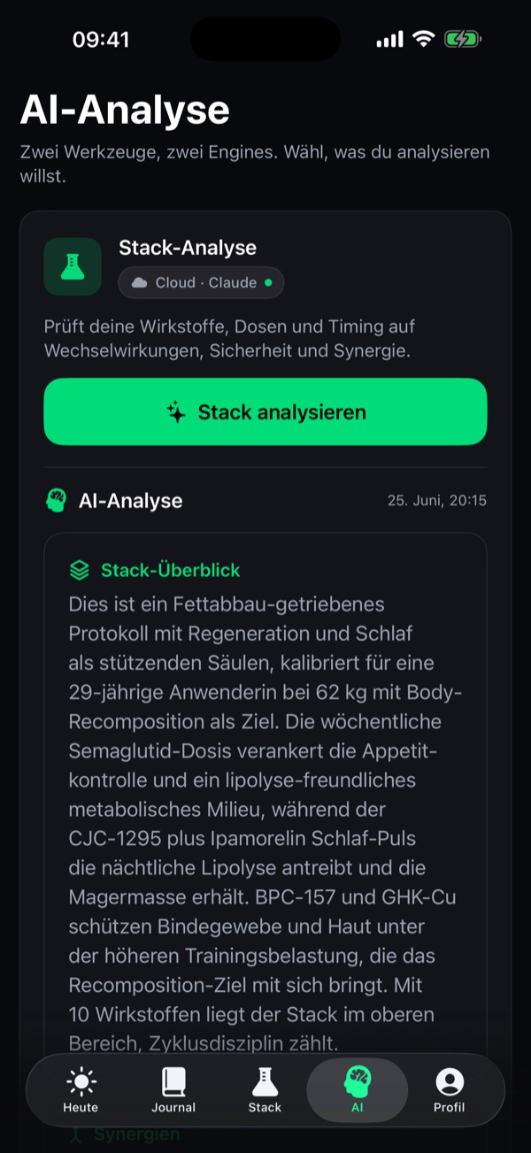 KI-Analyse-Tab mit Protokoll-Insights